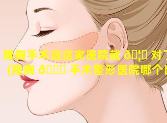 隆胸手术选这家医院就 🦄 对了(隆胸 🕊 手术整形医院哪个比较好)